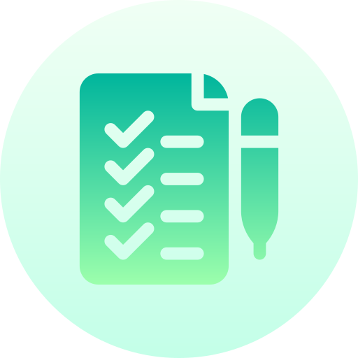 lista de verificación Basic Gradient Circular icono