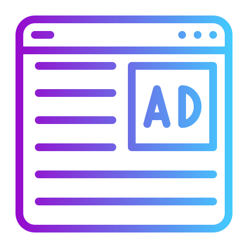 Online advertising Generic Gradient icon