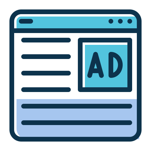 Online advertising Generic Color Omission icon