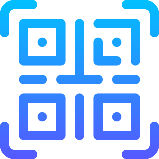 qr code Basic Gradient Lineal color icoon