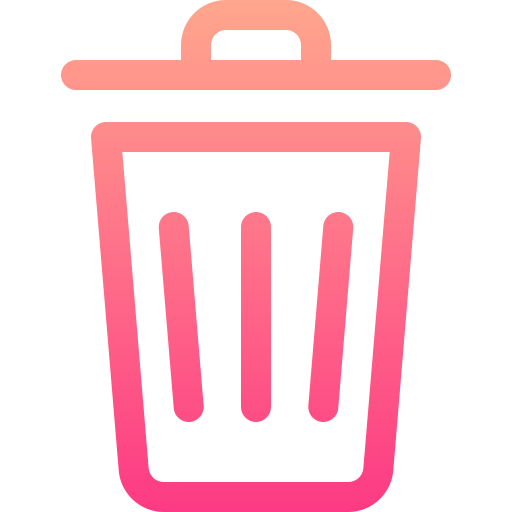 papelera de reciclaje Basic Gradient Lineal color icono