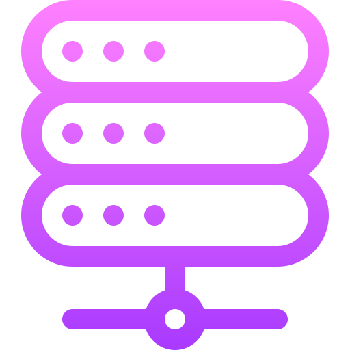 base de datos Basic Gradient Lineal color icono