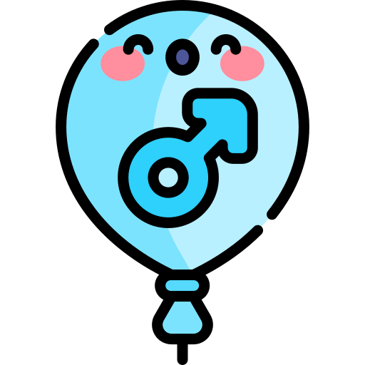 balon Kawaii Lineal color ikona