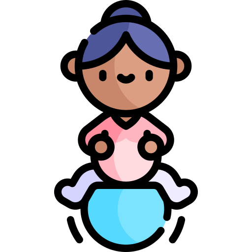 yoga Kawaii Lineal color icono