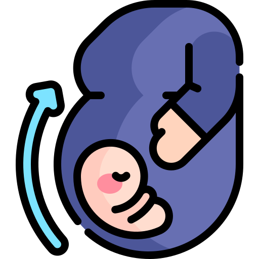 妊娠 Kawaii Lineal color icon