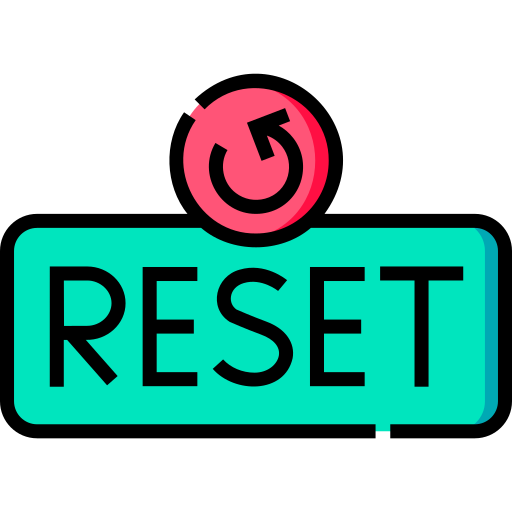 Reset Detailed Straight Lineal color icon