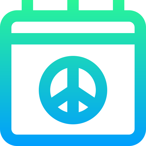 día de paz Super Basic Straight Gradient icono