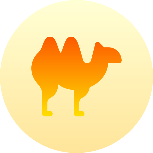 camello Basic Gradient Circular icono
