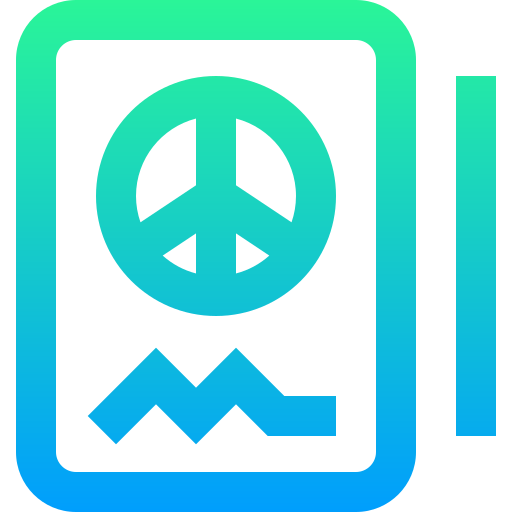 Peace Super Basic Straight Gradient icon