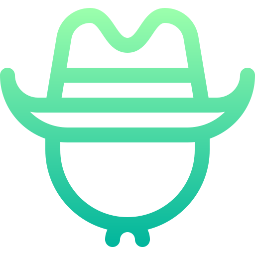 chapeau de cowboy Basic Gradient Lineal color Icône