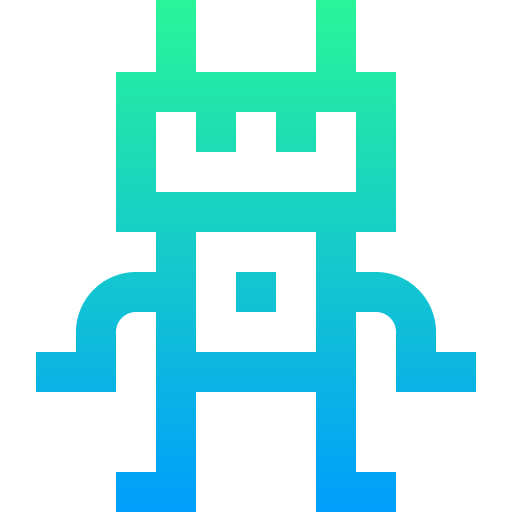 robot Super Basic Straight Gradient icona