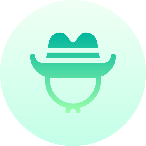 sombrero de vaquero Basic Gradient Circular icono