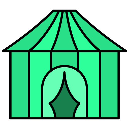 Tent Generic Thin Outline Color icon