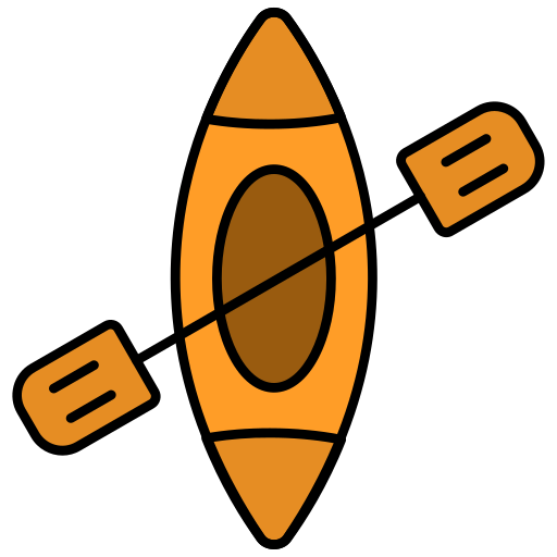 Kayak Generic Thin Outline Color icon