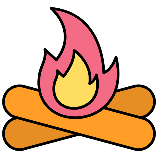 Fire Generic Thin Outline Color icon