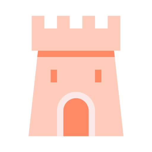 wieża zamkowa Generic Flat ikona
