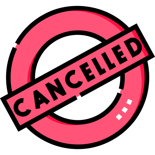 Cancelled Detailed Straight Lineal color icon