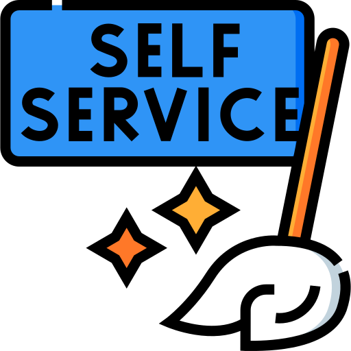 Self service Detailed Straight Lineal color icon