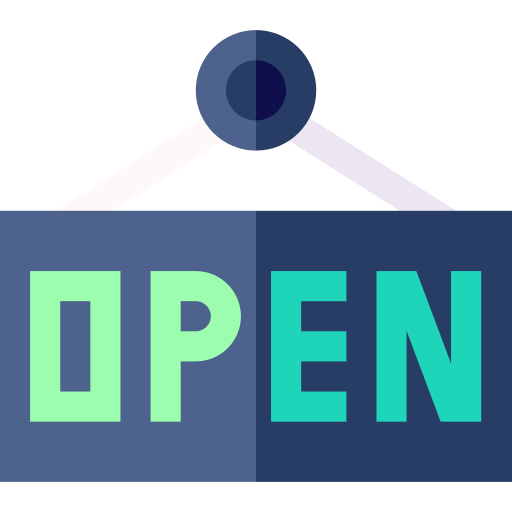 Open Basic Straight Flat icon