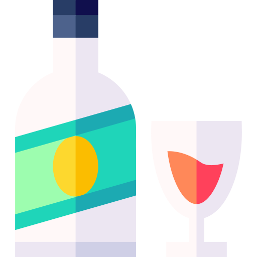 garrafa de vinho Basic Straight Flat Ícone