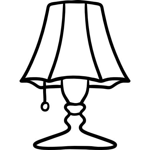 lámpara Hand Drawn Black icono
