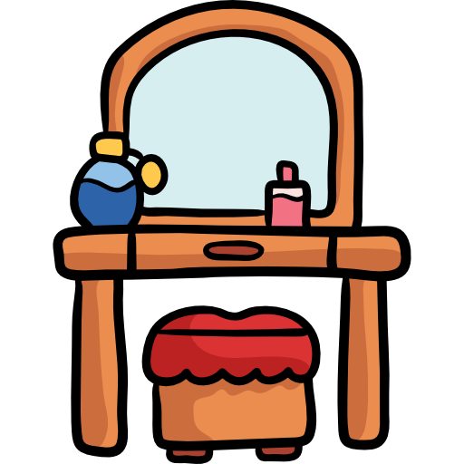 Dressing table Hand Drawn Color icon