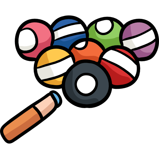 Billiards Hand Drawn Color icon