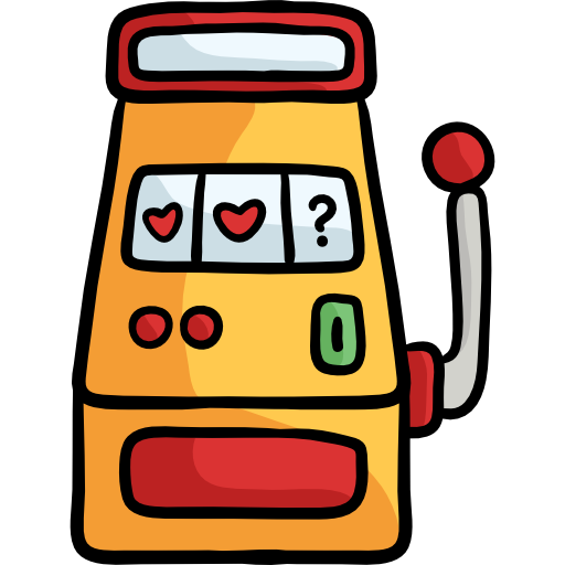 slot machine Hand Drawn Color icona