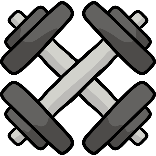 Dumbbell Hand Drawn Color icon