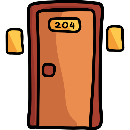 Room door Hand Drawn Color icon