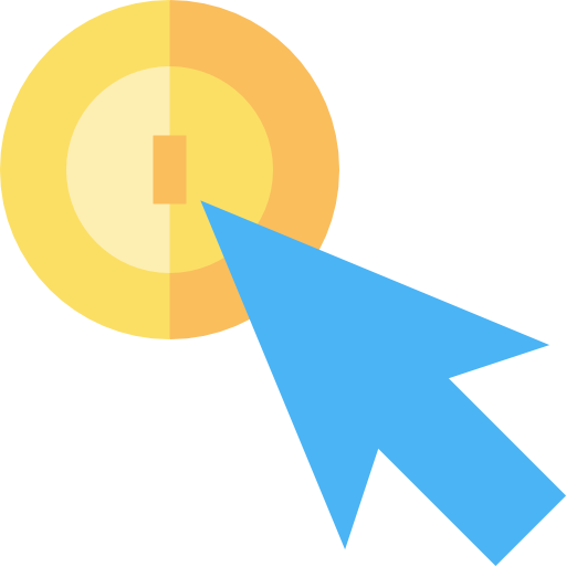 pay per click Basic Straight Flat icon