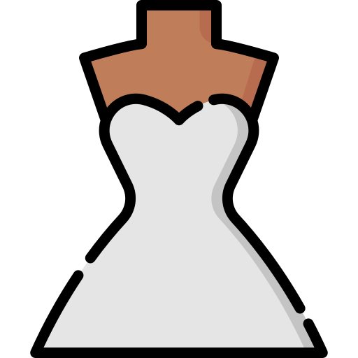 Wedding dress Special Lineal color icon