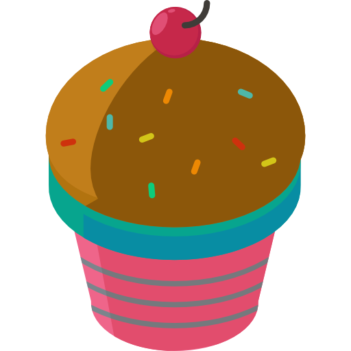 Cupcake Roundicons Premium Isometric icon