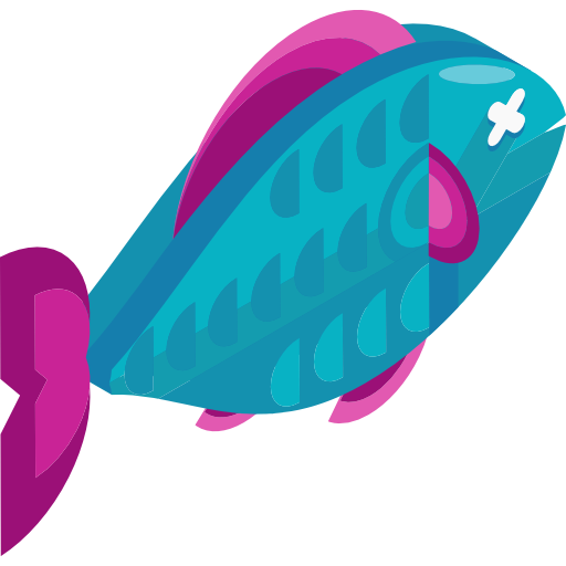 Fish Roundicons Premium Isometric icon