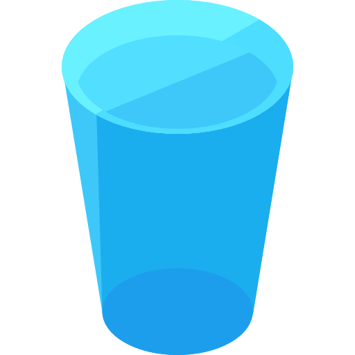 vaso de agua Roundicons Premium Isometric icono