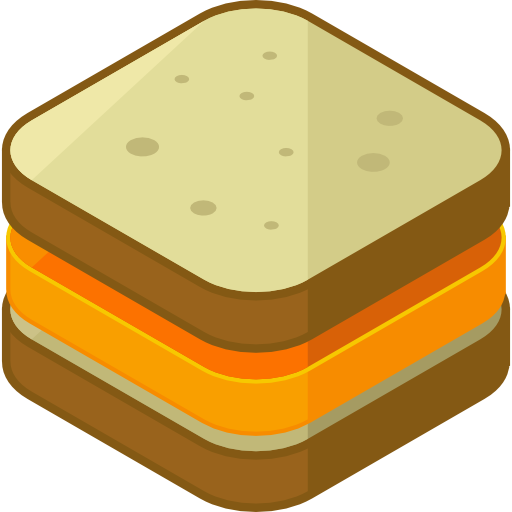 sandwich Roundicons Premium Isometric icoon