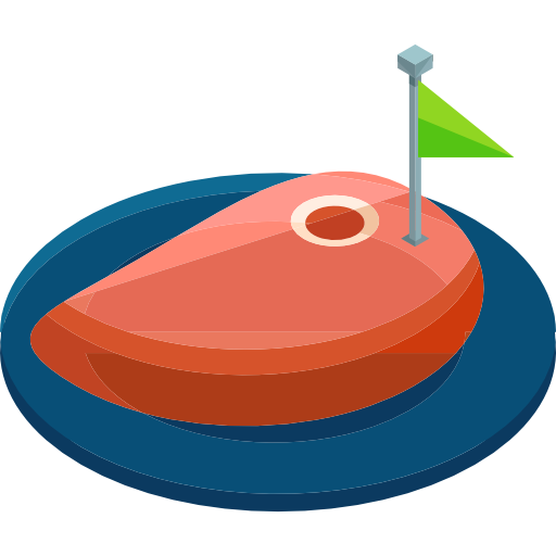 biefstuk Roundicons Premium Isometric icoon