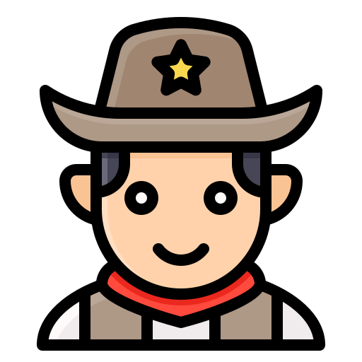 cowboy Generic Outline Color icon