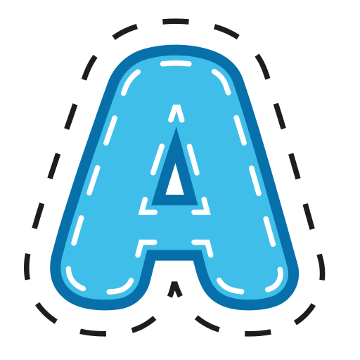 letter a Generic Outline Color icoon