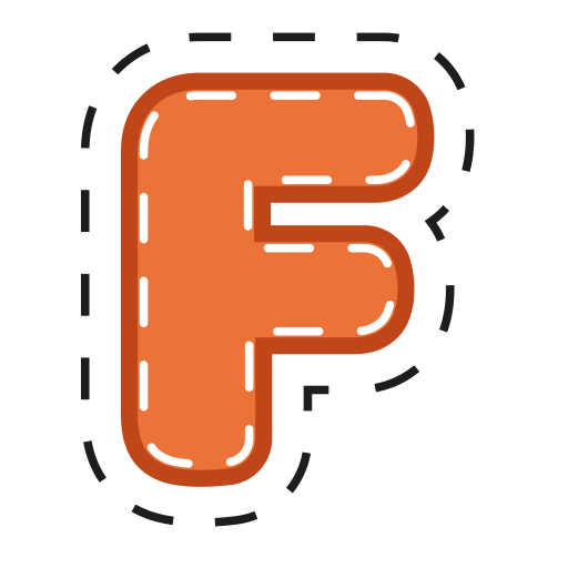 buchstabe f Generic Outline Color icon