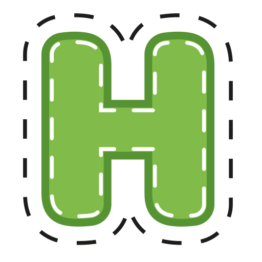 Letter h Generic Outline Color icon