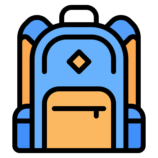 Backpack Generic Outline Color icon