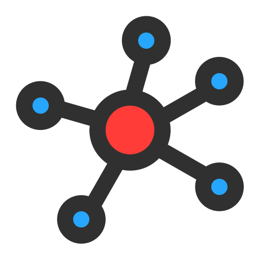 분자 Generic Outline Color icon