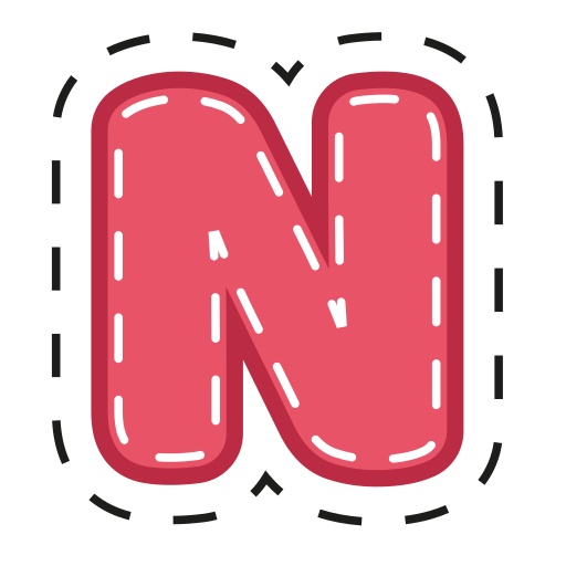 Letter n Generic Outline Color icon