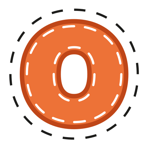 Letter o Generic Outline Color icon