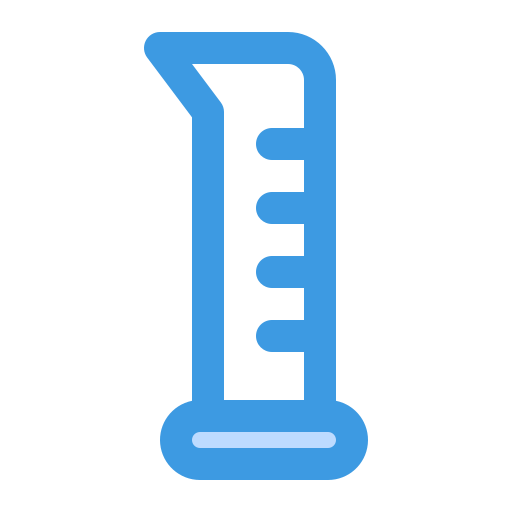 Graduated cylinder Generic Blue icon