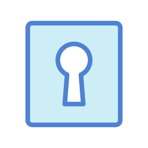 Keyhole Generic Blue icon