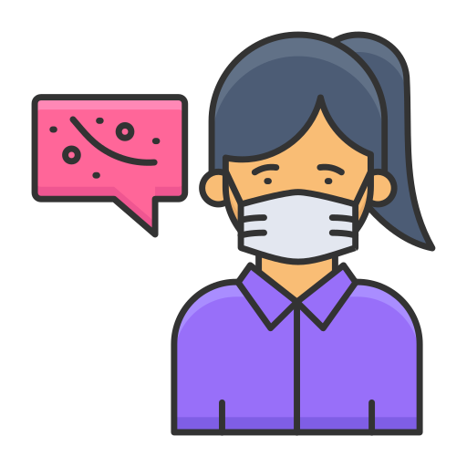 Facemask Generic Thin Outline Color icon