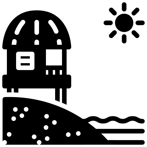 пляжная хижина Generic Glyph иконка