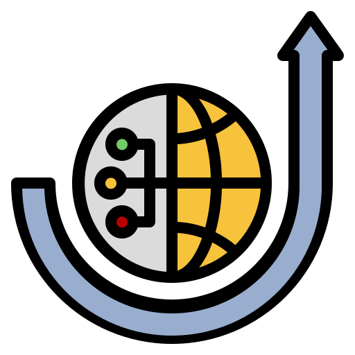 commercialisation globale Generic Outline Color Icône